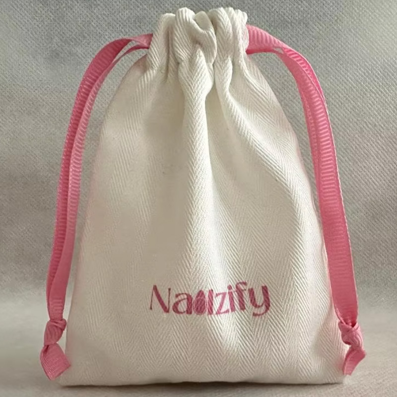Luxury Bags Logo - Borsa con coulisse in tela a