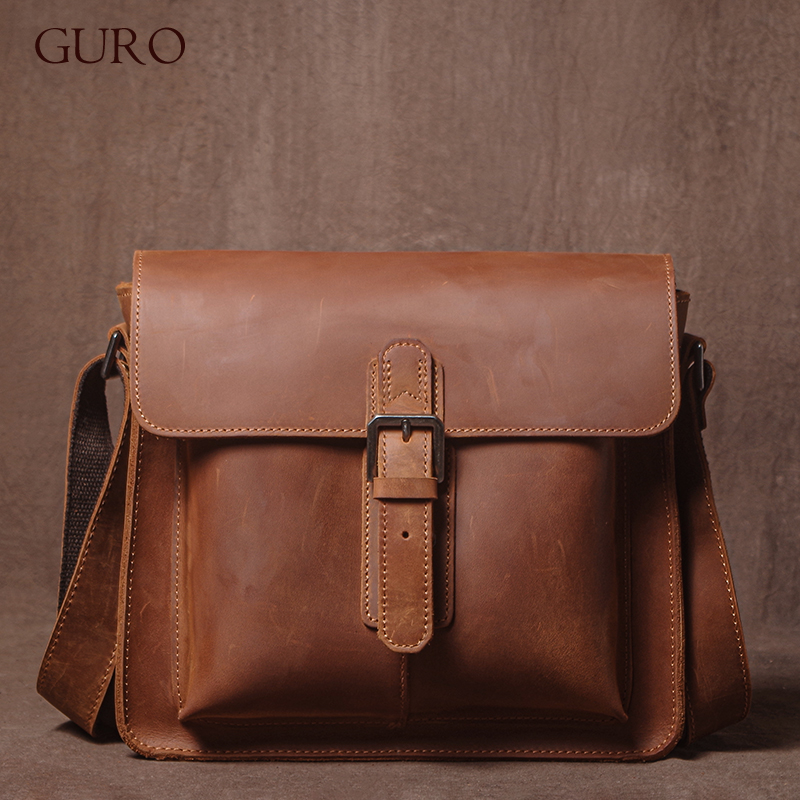 Luxury Bags Sales - GURO Borsa a tracolla in vera