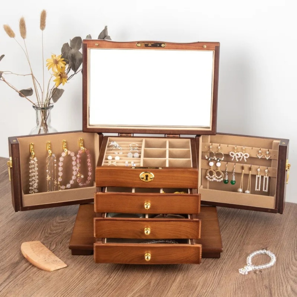 Luxury Bags List - Portagioie in legno Organizer Storage portagioie