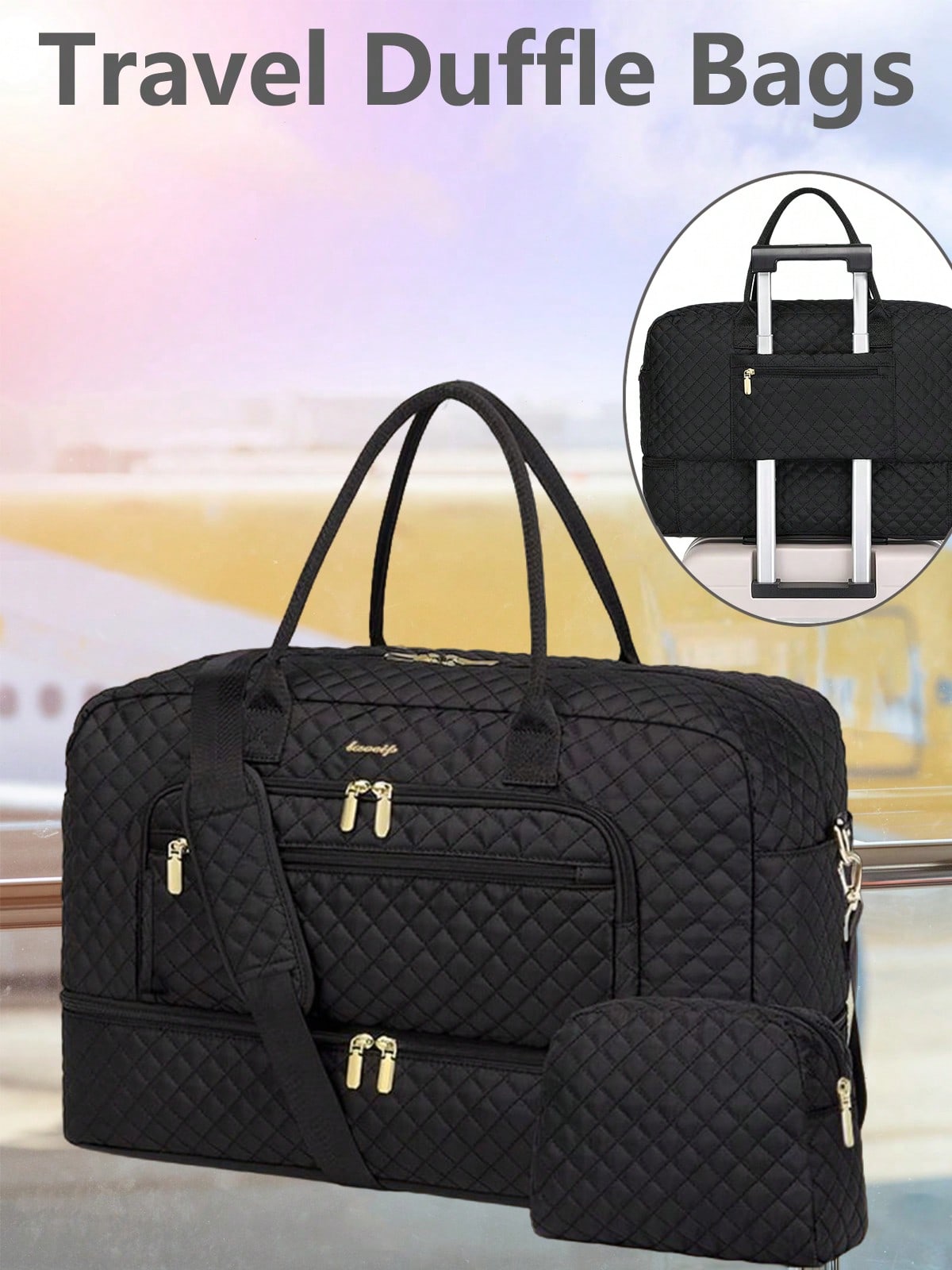 Weekender Bag Duffle - Borsa da Viaggio Grande per Donne