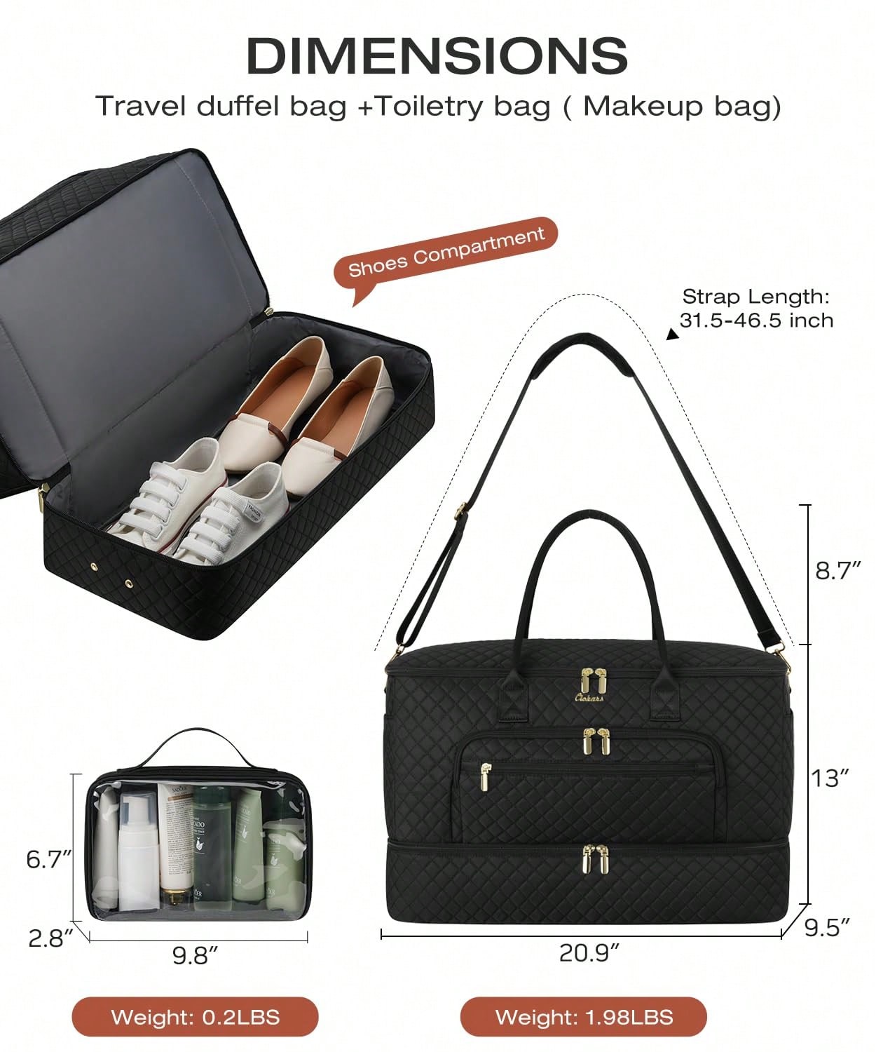Set di 2 borse da viaggio vers - Weekender Bag Duffle recensione e prezzo